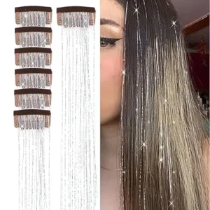 Fairy Hair Tinsel Clip in Glitter