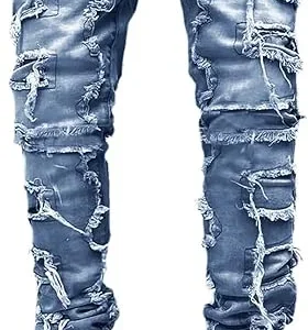 stacked jeans men
