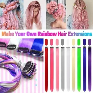Pink Hair Extensions Clip