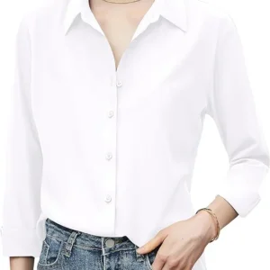 female white button up shirts