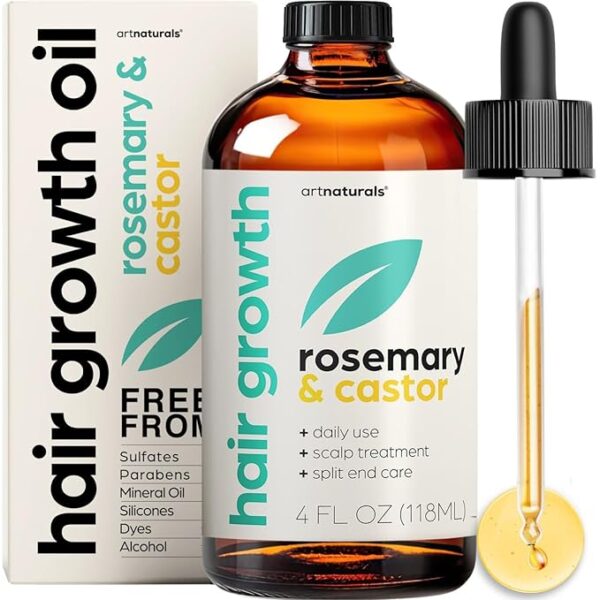 artnaturals Rosemary Castor Hair Oil, 4 fl oz (118 ml)