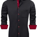 Men's Casual Long Sleeve Stretch Dress Shirt 