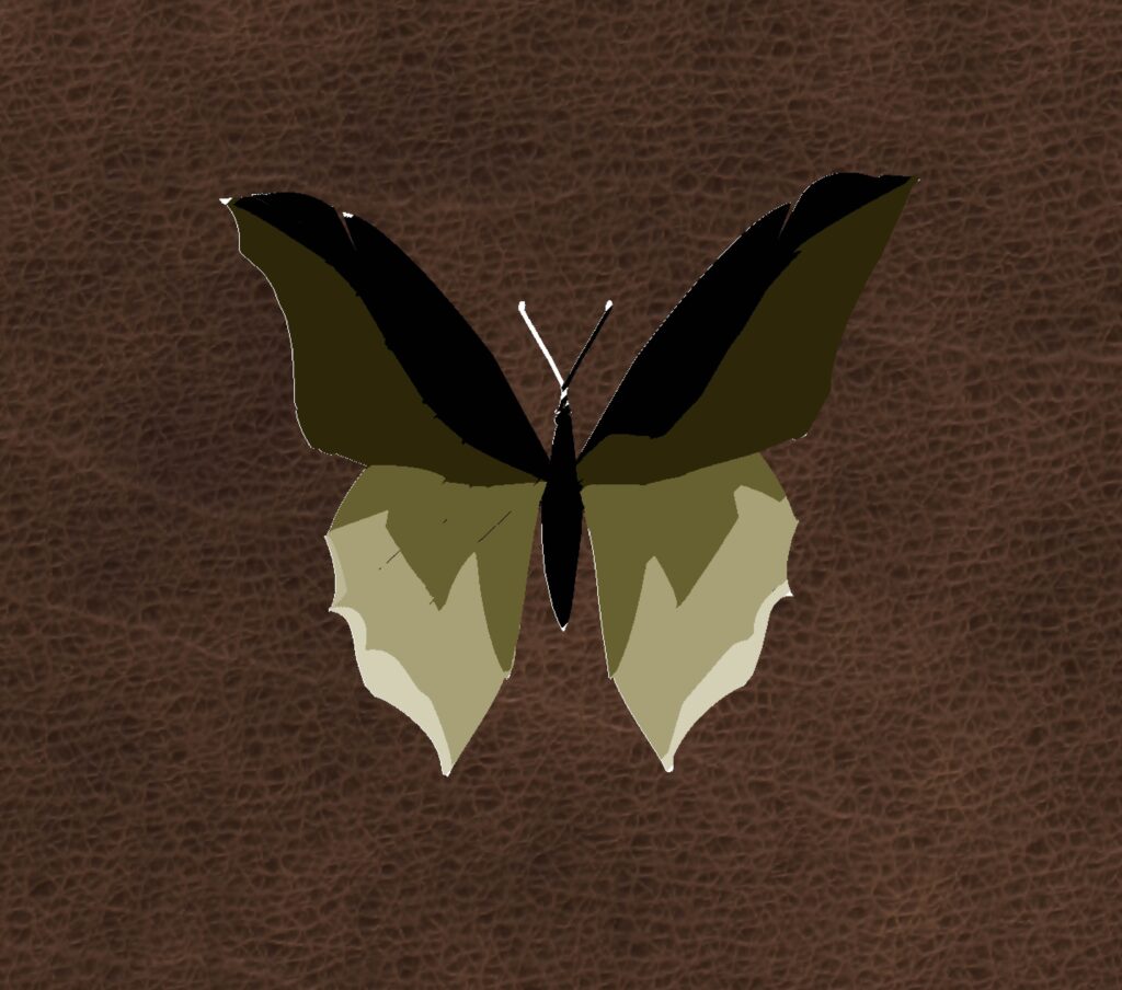 butterfly template black green