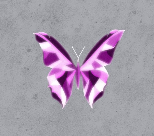 Butterfly Pink Vector Art