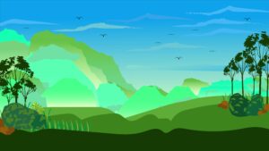 Vector background landscape green