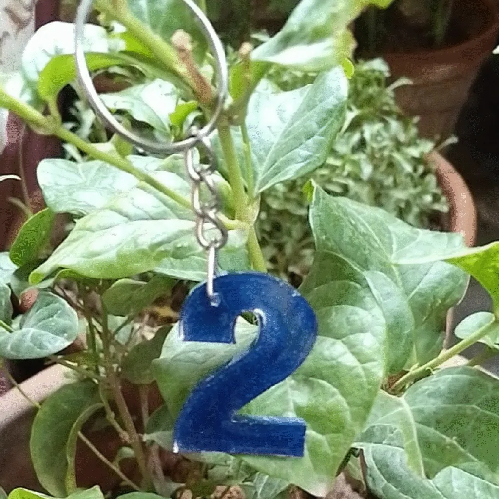 resin keychain number