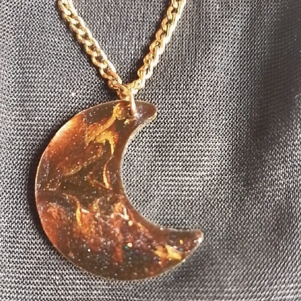 resin locket moon
