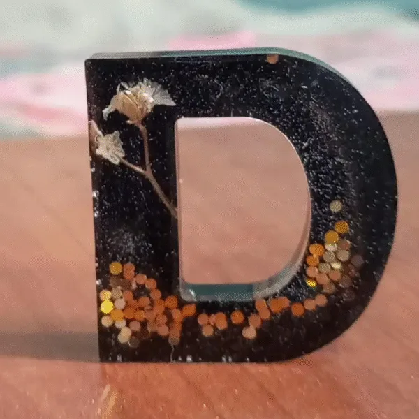 trending resin alphabet D