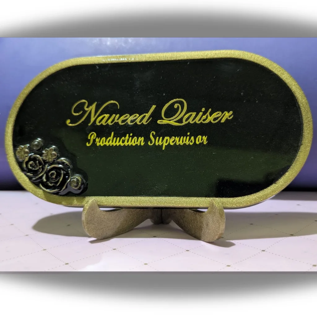 name plate for office table